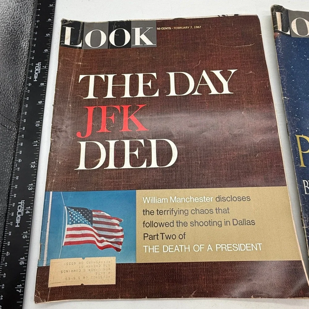 LOOK Magazine 1967 JFK Assassination Death of a President William Manchester 2pc